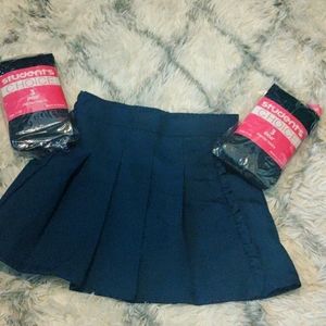 Girls uniform skirt/tights